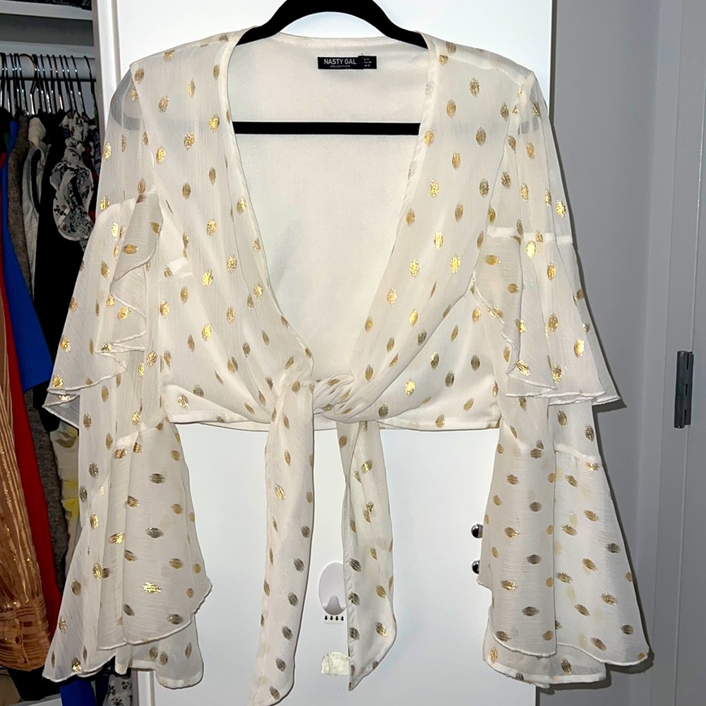 Flowy crop top salsa, vacation top